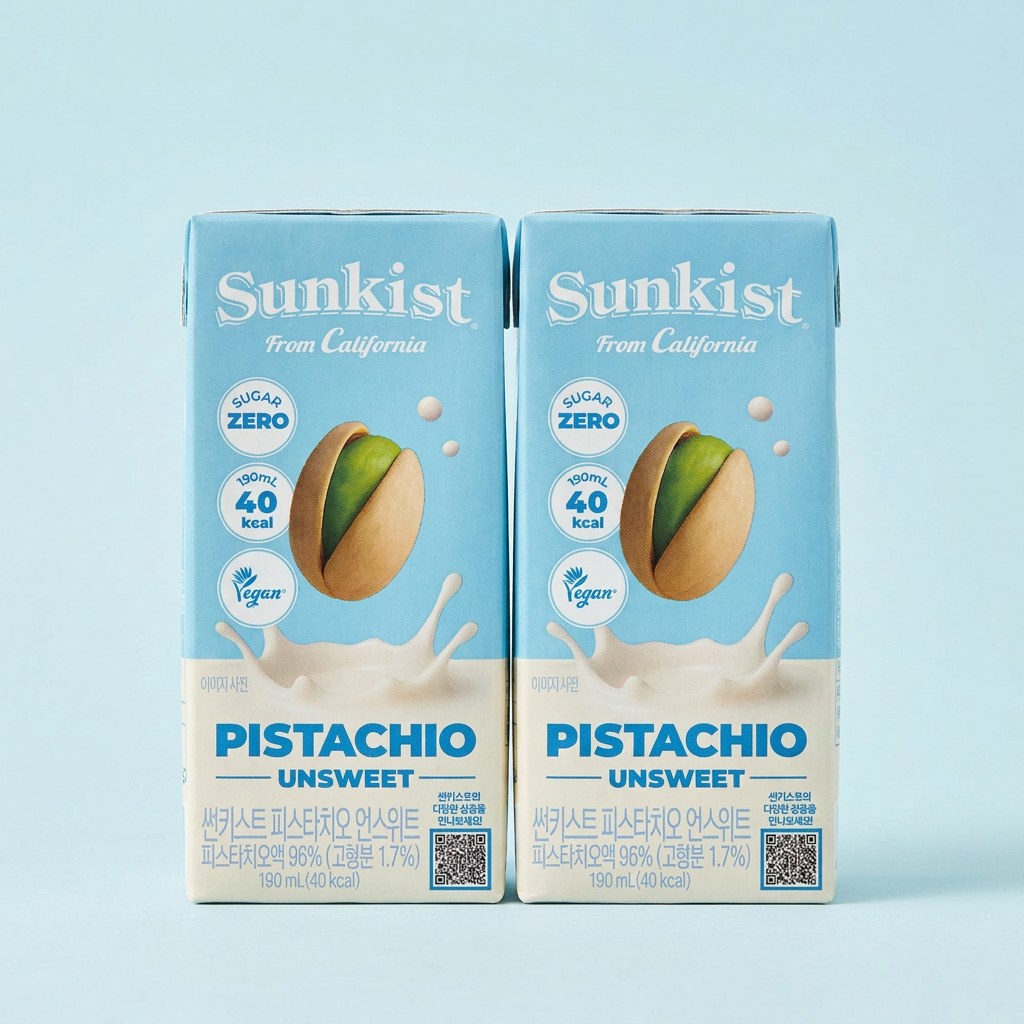 광동 썬키스트 피스타치오 언스위트, 190ml, 24개