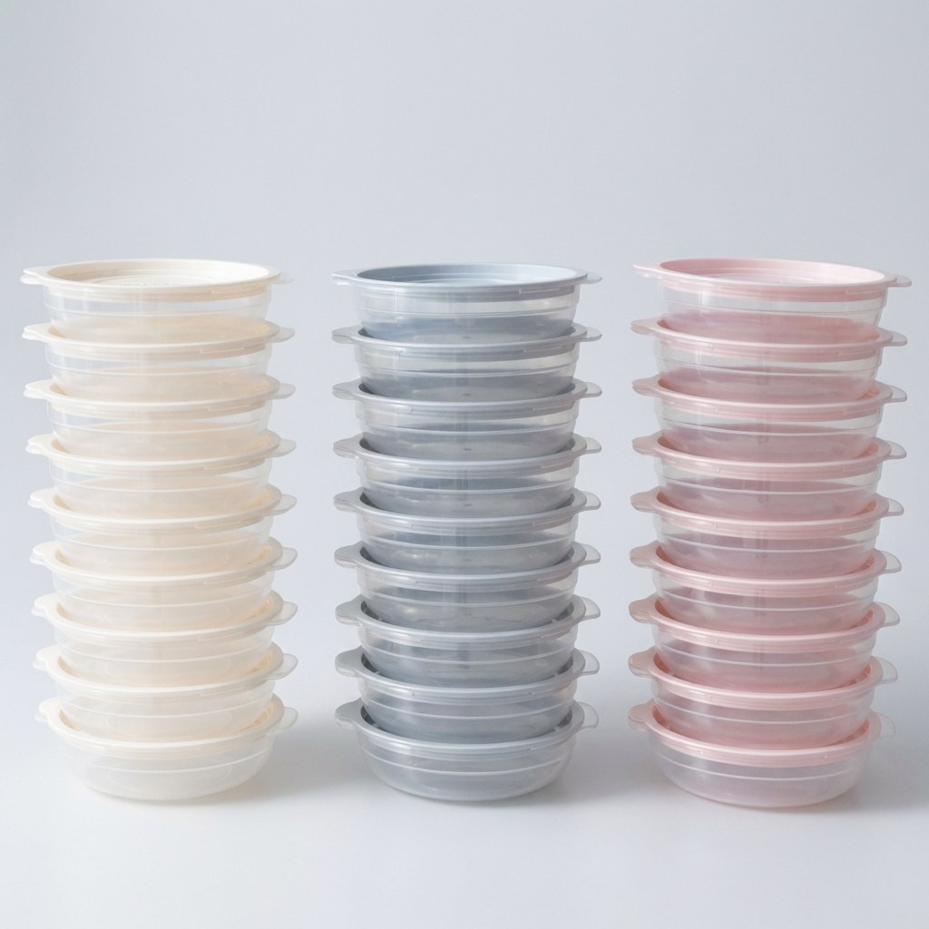 심플쿡 냉동밥 전자레인지 용기, 라이트그레이, 400ml, 24개